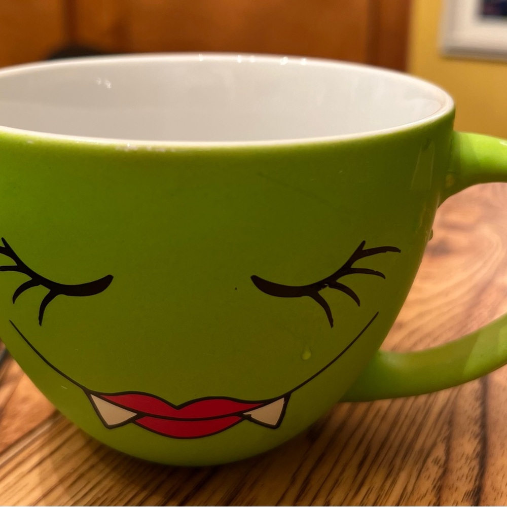 Cobwebs & Cauldron Large Green Vampire Neon Coffee/Tea 16oz Mug